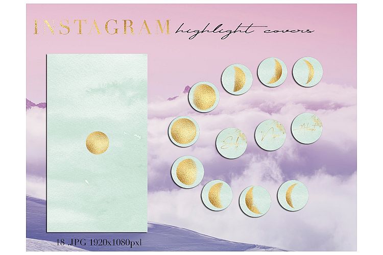 Moon Phases Instagram Story Highlight Covers