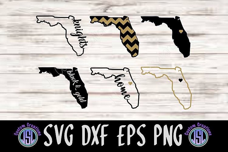 Central Florida States Set of 6 Bundle | SVG DXF EPS PNG