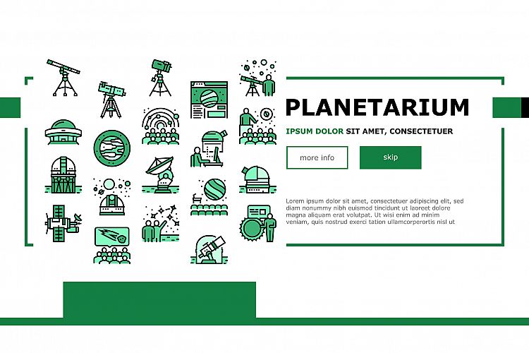 Planetarium Equipment Landing Header Vector example image 1