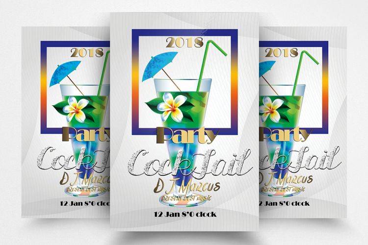 Cocktail Music Party Flyer