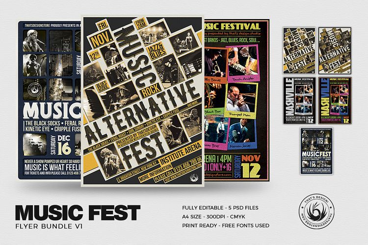 Music Festival Flyer Bundle V1