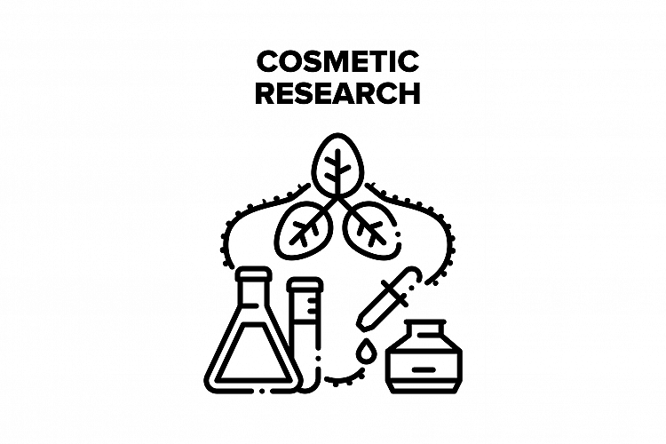 Cosmetic Research Occupation Vector Black Illustration example image 1