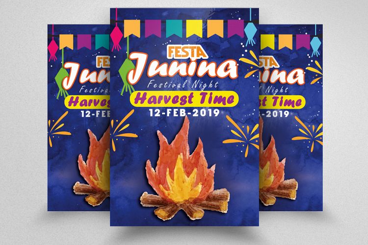 Festa Junina Harvest Flyer Template