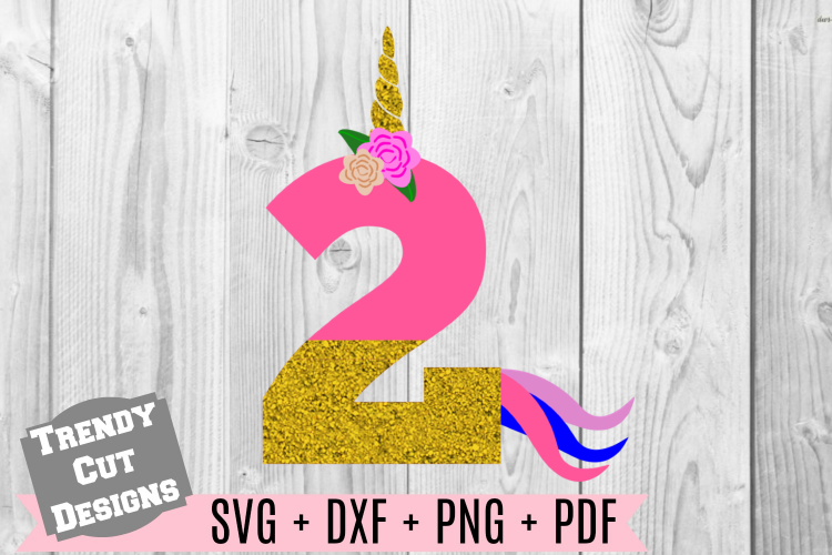 2nd Unicorn Birthday SVG