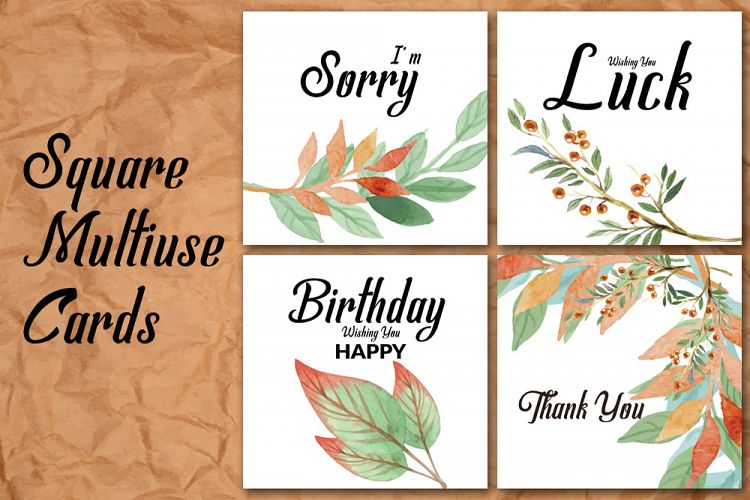 Square Birth Day Wishing Cards