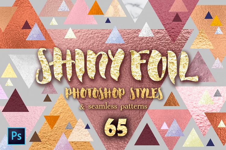 Shiny foils. Layer Styles for Photoshop