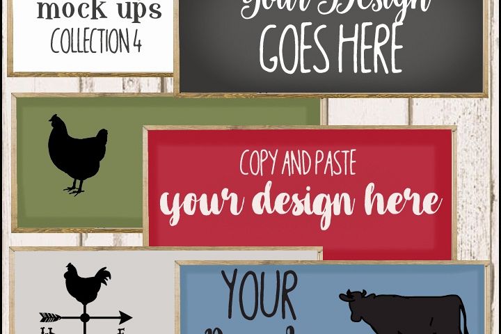 Wooden Sign Mock Ups Collection Four