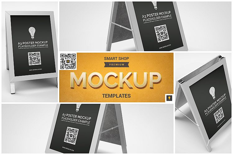 Poster Stand Display Mockup