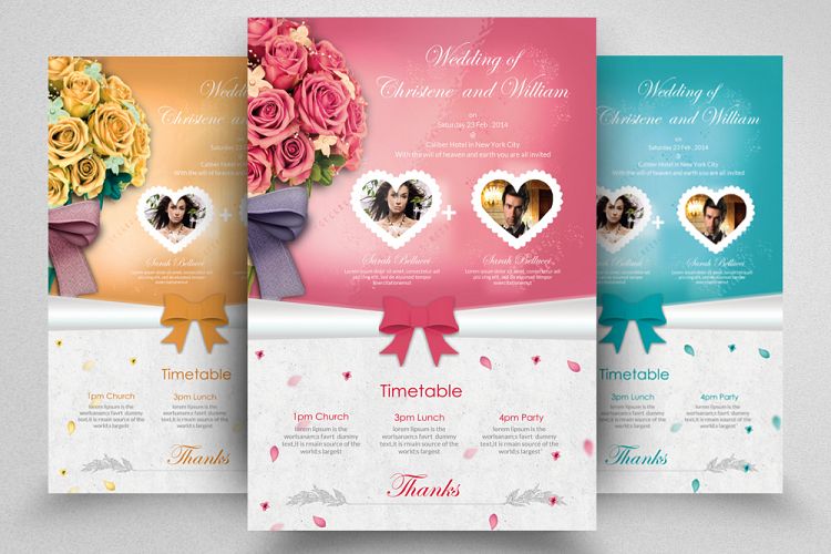 Floral Wedding Invitation Postcard