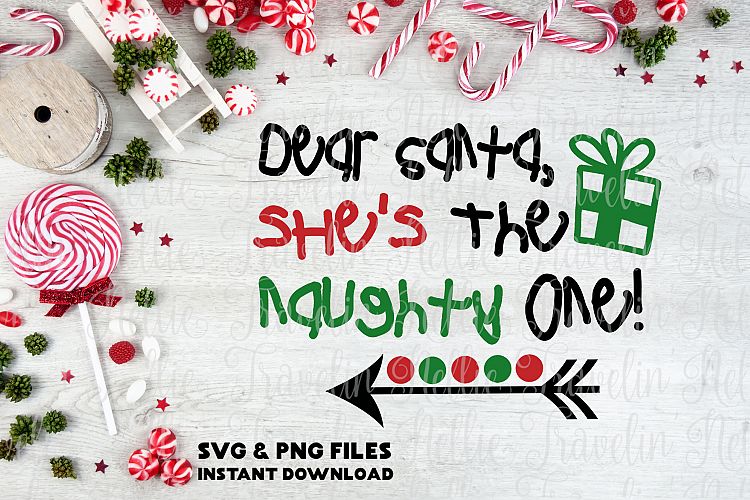 Dear Santa Shes The Naughty One Christmas Kid Santa Letter