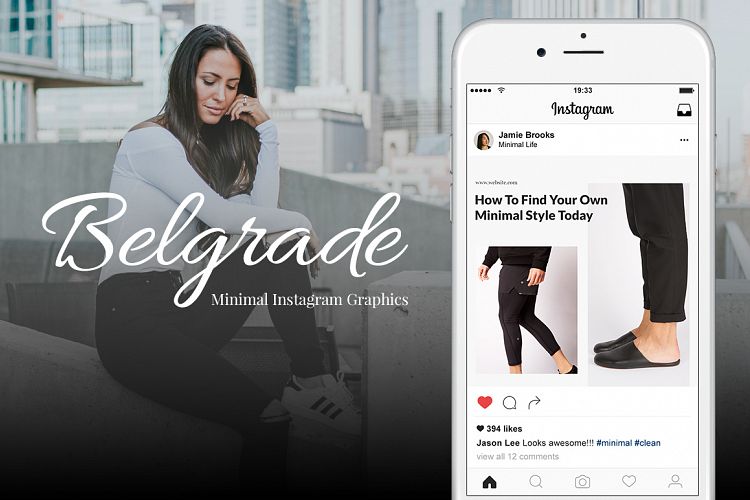 Belgrade 50 Minimal Instagram Graphics