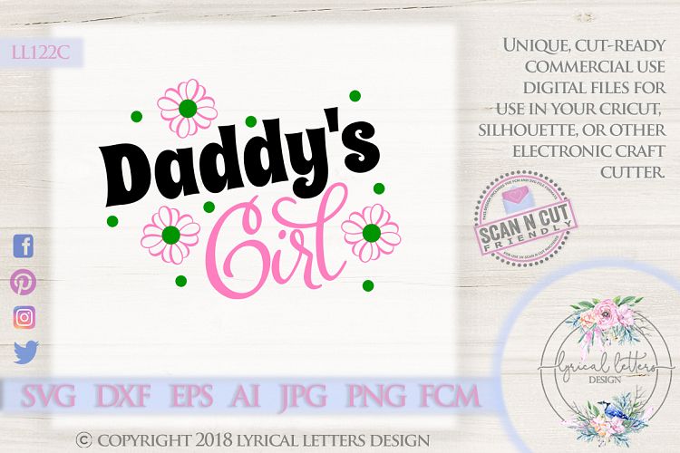 Daddys Girl Baby SVG LL122C