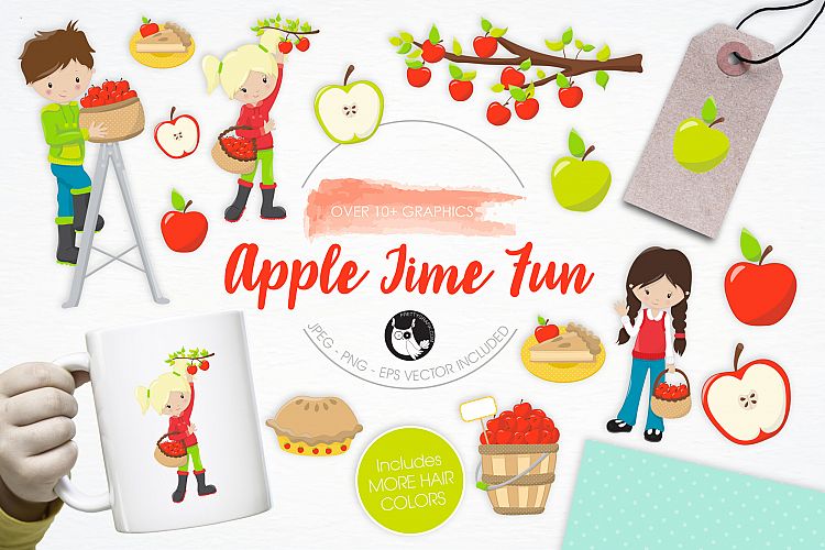 Apple Time Fun graphics and illustrations