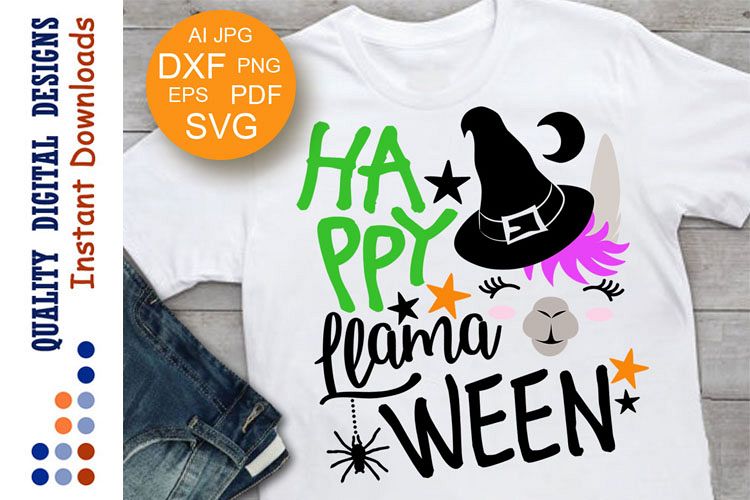 Happy Halloween svg Llamaween svg Halloween decor Llama svg
