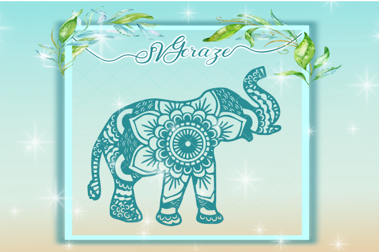 Elephant Mandala, Elephant SVG, Svg Files, Mandala SVG, Elephant Zentangle, Wall Art, Mug Decal, Elephant shirt, Elephant Decal