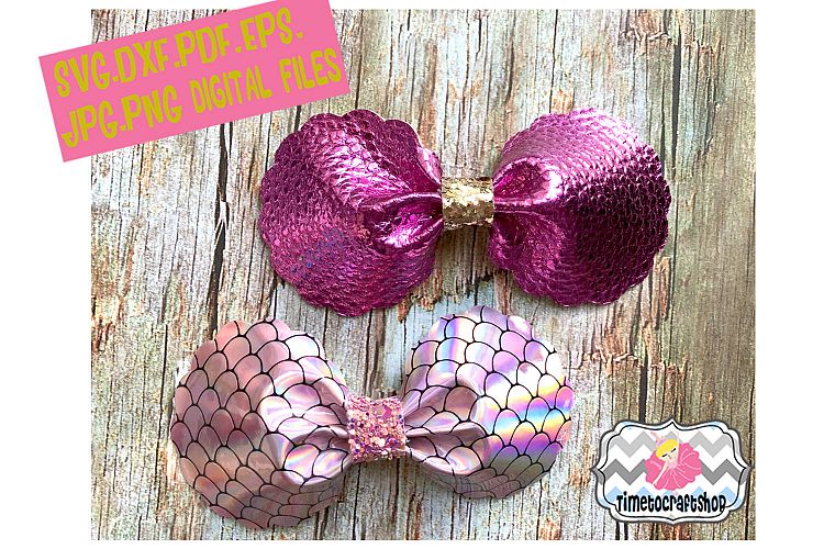 Pinch Center Scalloped Hair Bow Template Felt Hair Bow
