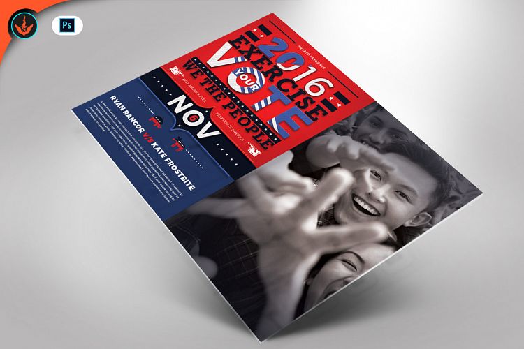 Political Flyer Mailer Photoshop Template 4
