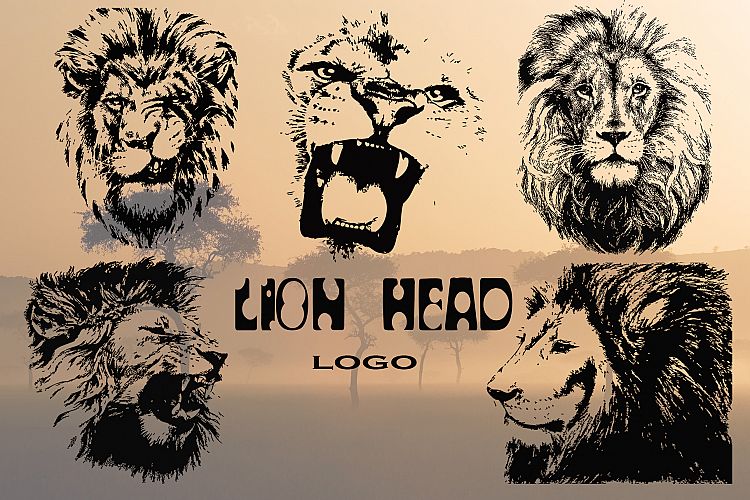 Lion head | hand drawn | vector
