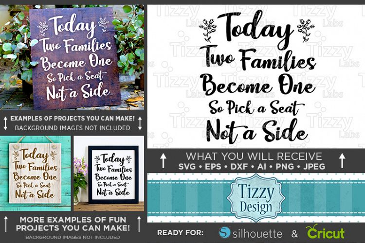 Today Two Families Become One SVG File - Wedding SVG - 5501