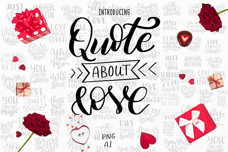 Quotes about love-Lettering Pack