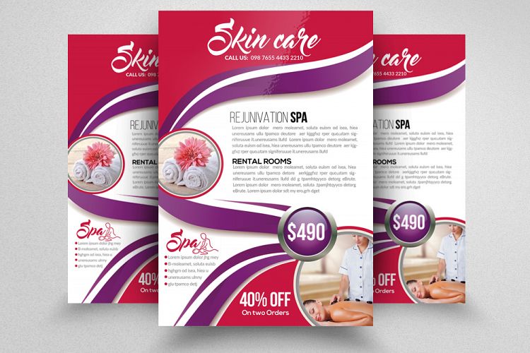 Spa   Skin Care Treatment Flyer