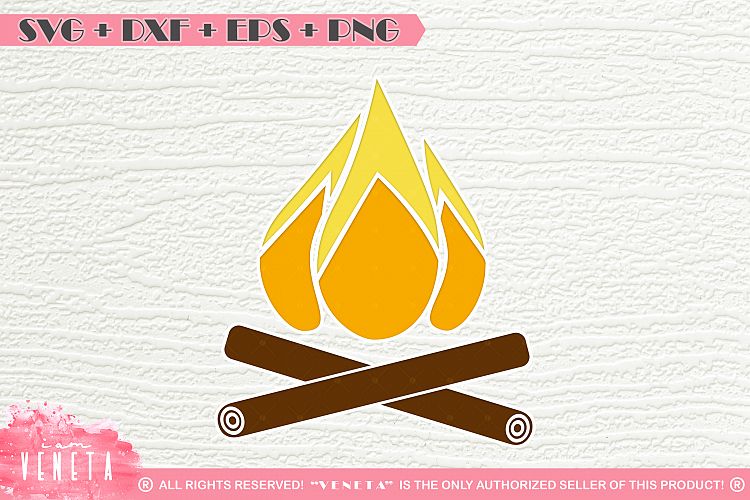 Camping Fire | SVG, DXF, EPS, PNG Cutting File