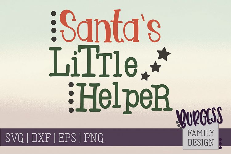 Santas little helper | SVG DXF EPS PNG example image 1