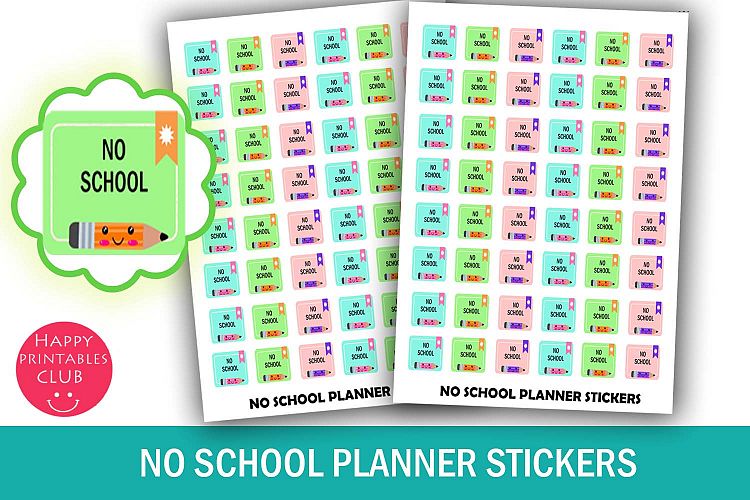 No School Planner Stickers- Student Planner Stickers- Kawaii