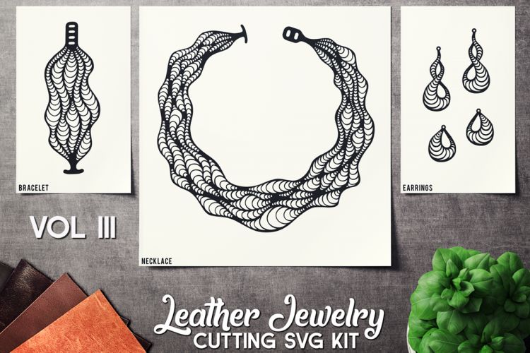 Leather Jewelry CUT Template- Earrings - Braceles - Necklace