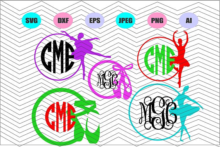 Ballet Svg,Ballerina Svg,Ballet monogram Svg Decal Vinyl