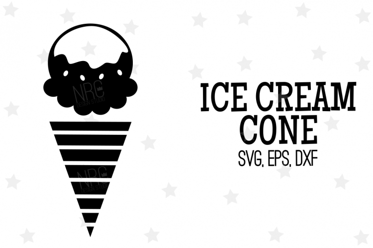Ice Cream Cone SVG File, Silhouette