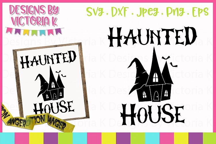 Haunted house, Halloween, SVG, DXF, PNG