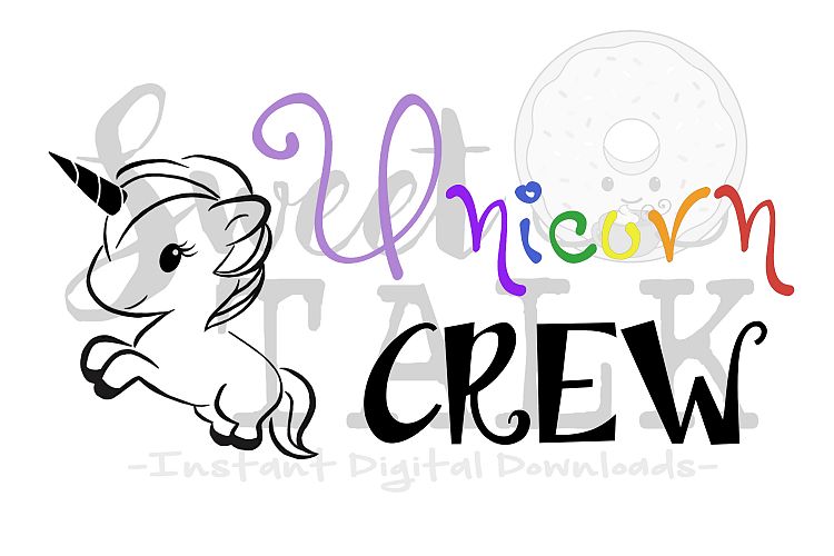 Unicorn Crew-svg,dxf,png,jpg-Instant Digital Download