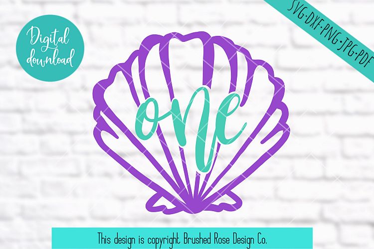 birthday svg, first birthday, seashell one svg, mermaid svg