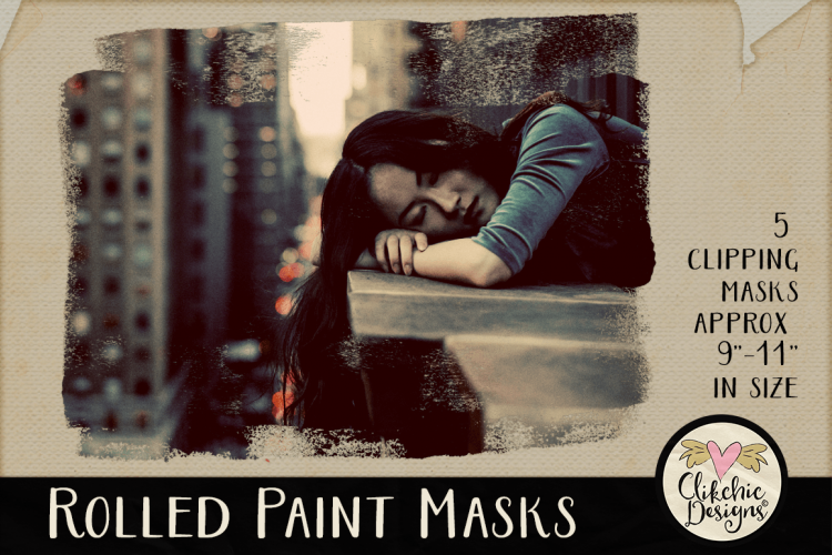 Clipping Masks - Rolled Paint Photoshop Masks & Tutorial