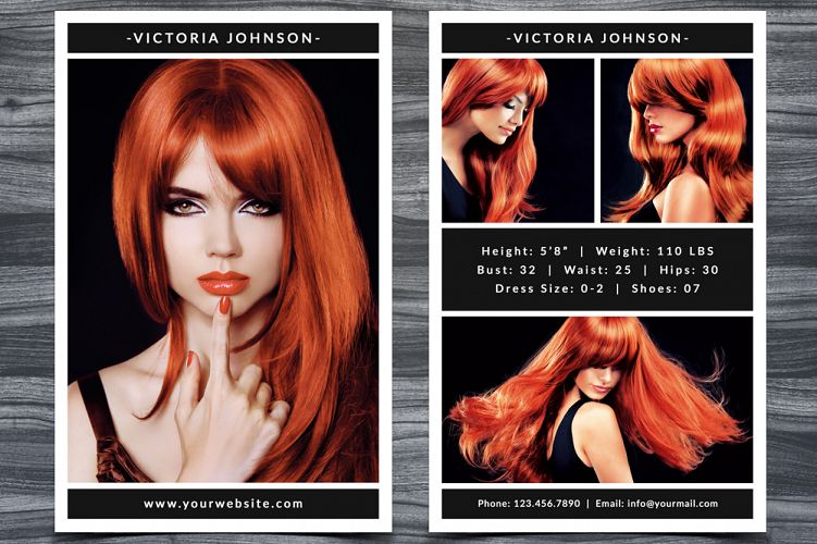 Model Comp Card Template