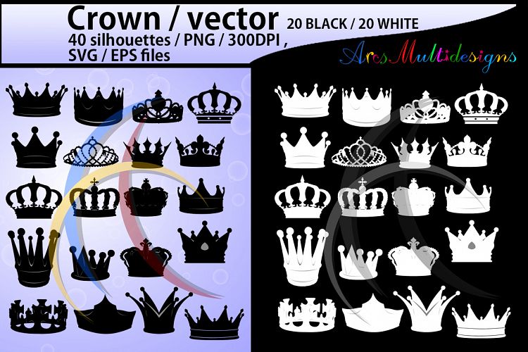 crown svg / crown /crown clipart / crown silhouette vector