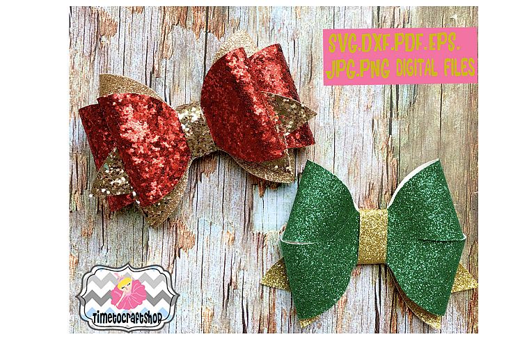 3D Hair Bow, Stacked Hair bow Template