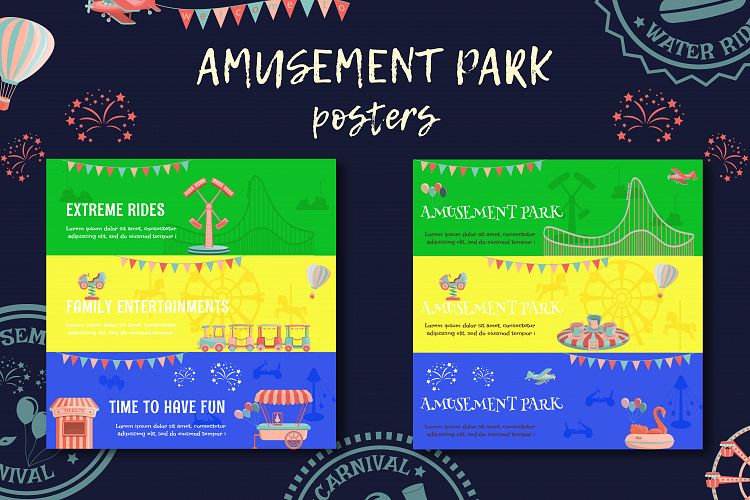 Amusement parks posters.