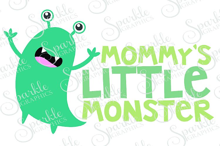 Download Mommy's Little Monster Cut File Set | SVG, EPS, DXF, PNG ...