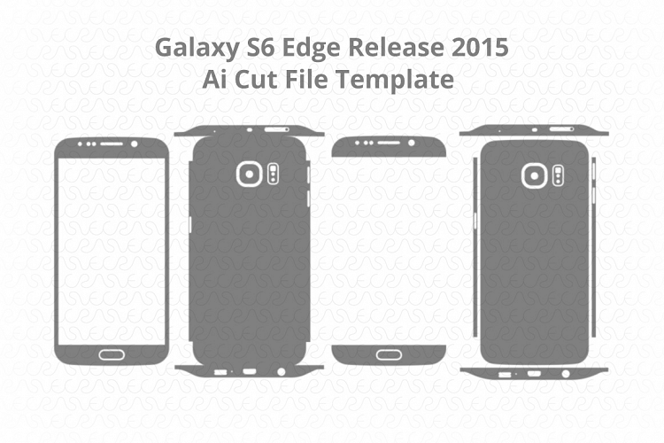 Samsung Galaxy S6 Edge Vinyl Skin Cut File Template 2015