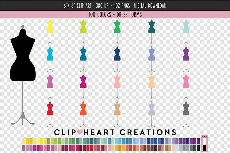Dress form Clip Art - 100 Clip Art Graphics