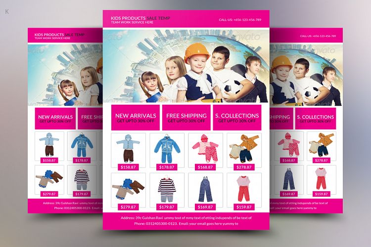 Kids Products Promotion Flyer
