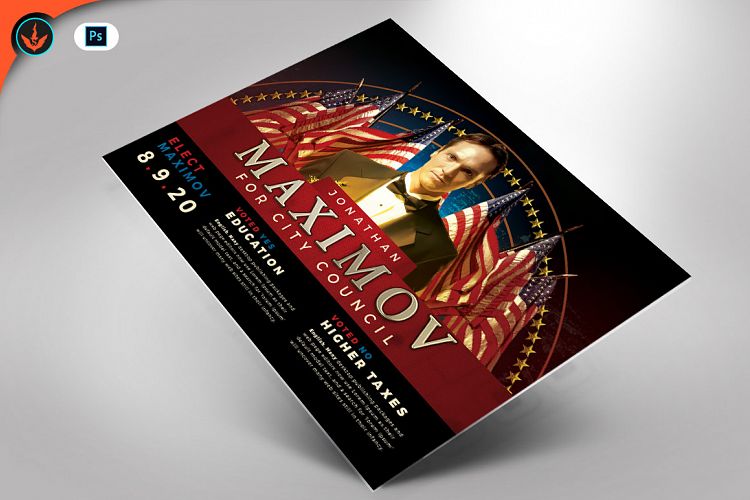 Political Flyer Photoshop Template 2