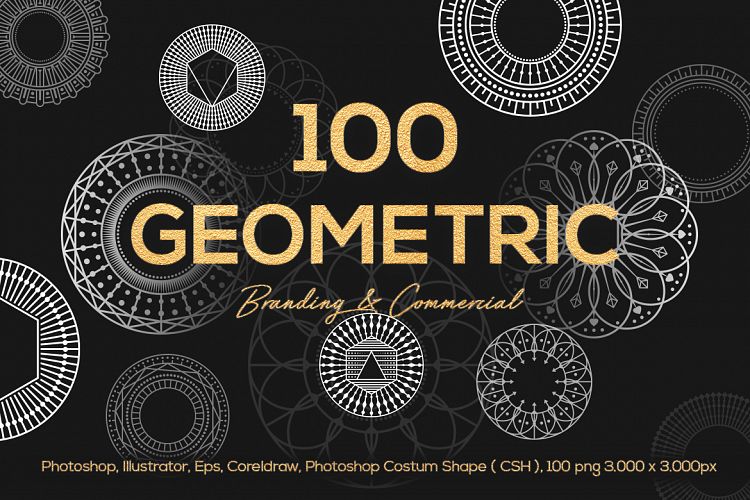 100 Geometric Vector Shapes CSH