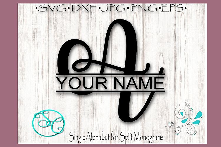 Download SVG Split Monogram Letter A Single Letter File