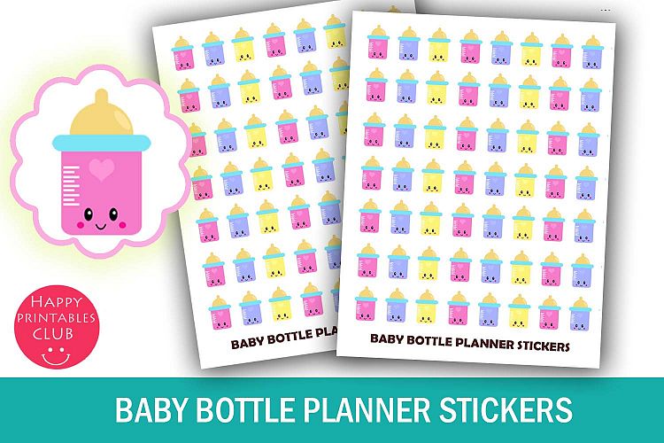 Baby Bottle Planner Stickers- Bottle Wash Planner Stickers