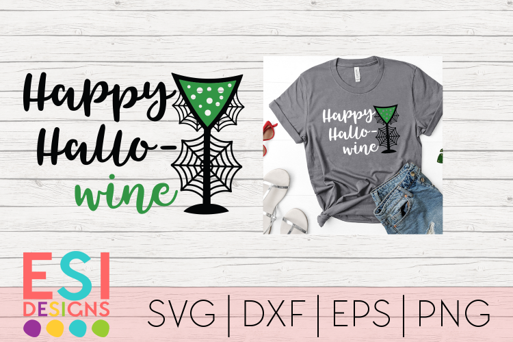 Happy Hallo-wine|Halloween|SVG DXF EPS PNG