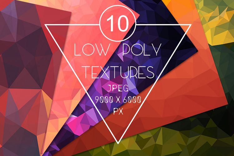 10 polygon backgrounds bundle