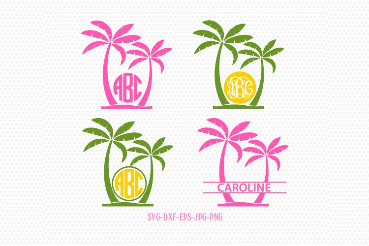 Download Palm Tree SVG, Palm Tree Monogram frames, Beach Monogram SVG,palm beach svg,for CriCut ...